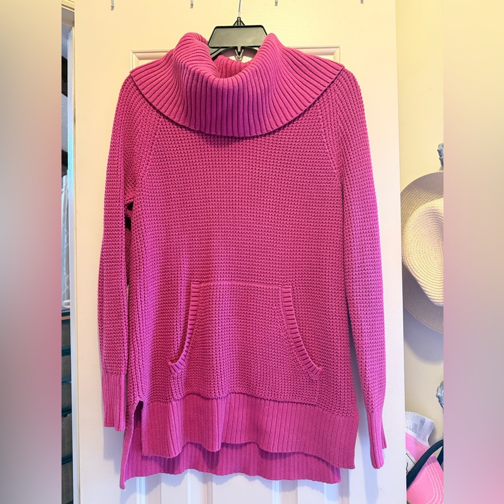 Michael Kors Pink Knitted Cowl Neck Sweater EUC